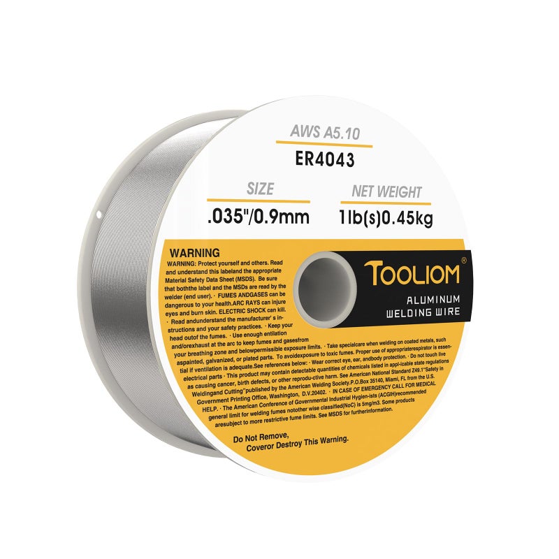 TOOLIOM ER4043 - .035"" Welding Wire MIG Aluminum 0.9 mm Welding Wire - 1lb Spool - Image 1
